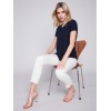 Frayed Hem Denim Pants - Natural Frayed Hem Denim Pants - Natural