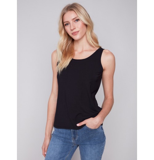 Reversible Bamboo Cami - Black Reversible Bamboo Cami - Black