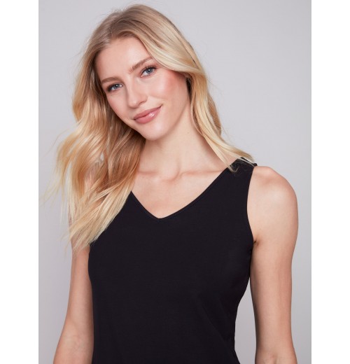 Reversible Bamboo Cami - Black Reversible Bamboo Cami - Black