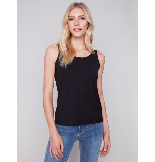 Reversible Bamboo Cami - Black Reversible Bamboo Cami - Black