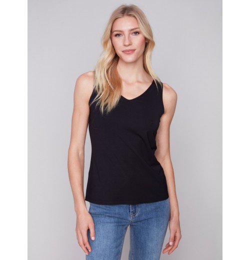 Reversible Bamboo Cami - Black Reversible Bamboo Cami - Black
