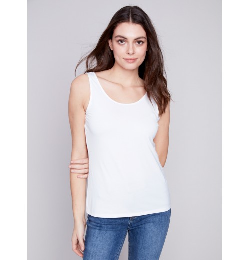 Reversible Bamboo Cami - White Reversible Bamboo Cami - White
