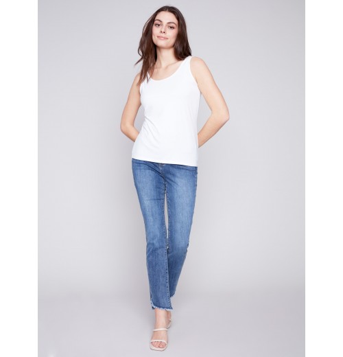 Reversible Bamboo Cami - White Reversible Bamboo Cami - White