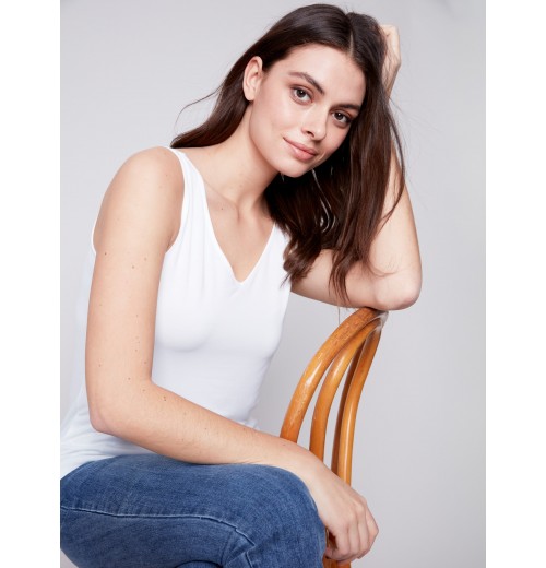 Reversible Bamboo Cami - White Reversible Bamboo Cami - White