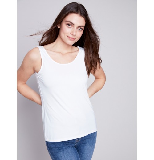 Reversible Bamboo Cami - White Reversible Bamboo Cami - White