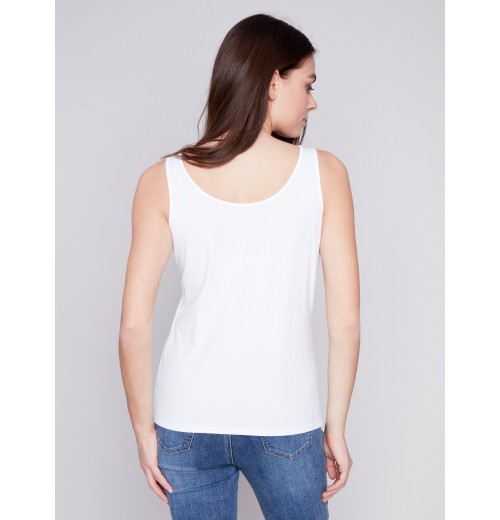 Reversible Bamboo Cami - White Reversible Bamboo Cami - White