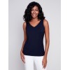Reversible Bamboo Cami - Navy Reversible Bamboo Cami - Navy