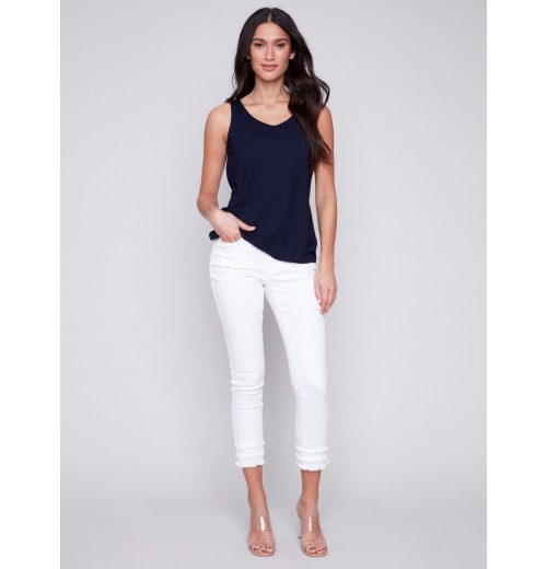 Reversible Bamboo Cami - Navy Reversible Bamboo Cami - Navy