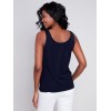 Reversible Bamboo Cami - Navy Reversible Bamboo Cami - Navy