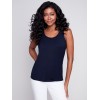 Reversible Bamboo Cami - Navy Reversible Bamboo Cami - Navy