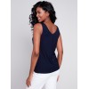 Reversible Bamboo Cami - Navy Reversible Bamboo Cami - Navy
