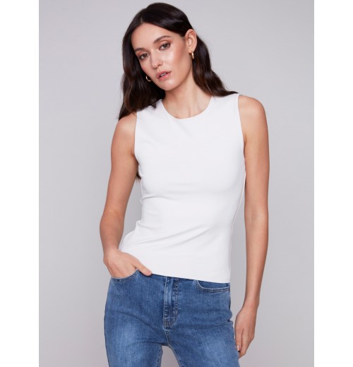 Sleeveless Super Stretch Top - Natural Sleeveless Super Stretch Top - Natural