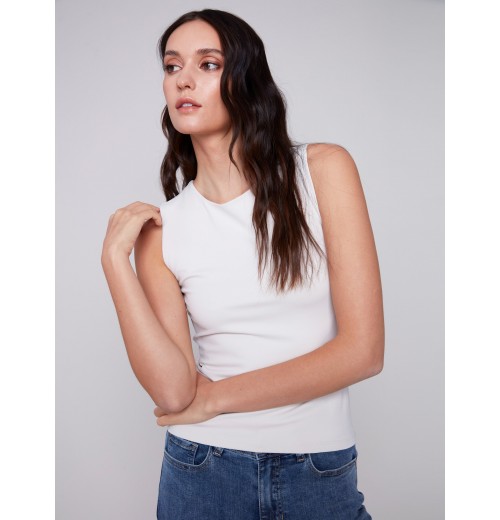Sleeveless Super Stretch Top - Natural Sleeveless Super Stretch Top - Natural