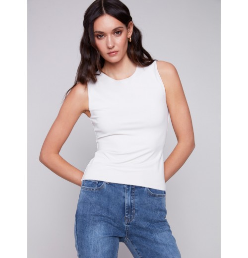 Sleeveless Super Stretch Top - Natural Sleeveless Super Stretch Top - Natural