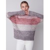 Striped Net Stitch Sweater - Port Striped Net Stitch Sweater - Port