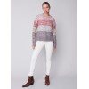 Striped Net Stitch Sweater - Port Striped Net Stitch Sweater - Port