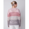 Striped Net Stitch Sweater - Port Striped Net Stitch Sweater - Port