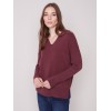 Johnny Collar Sweater - Port Johnny Collar Sweater - Port
