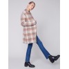 Long Plaid Cardigan with Shawl Collar - Truffle Long Plaid Cardigan with Shawl Collar - Truffle