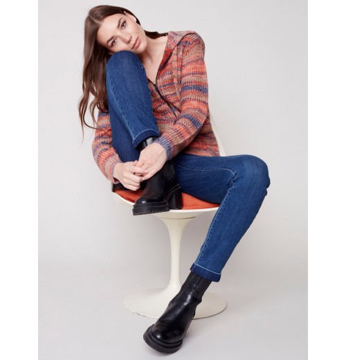 Cuffed Hem Jeans - Blue Jean Cuffed Hem Jeans - Blue Jean