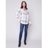 Soft Plaid Button-Down Shirt - Ecru Soft Plaid Button-Down Shirt - Ecru