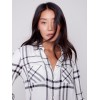 Soft Plaid Button-Down Shirt - Ecru Soft Plaid Button-Down Shirt - Ecru
