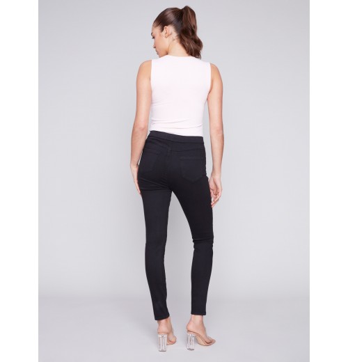 Twill Pull-On Pants - Black Twill Pull-On Pants - Black