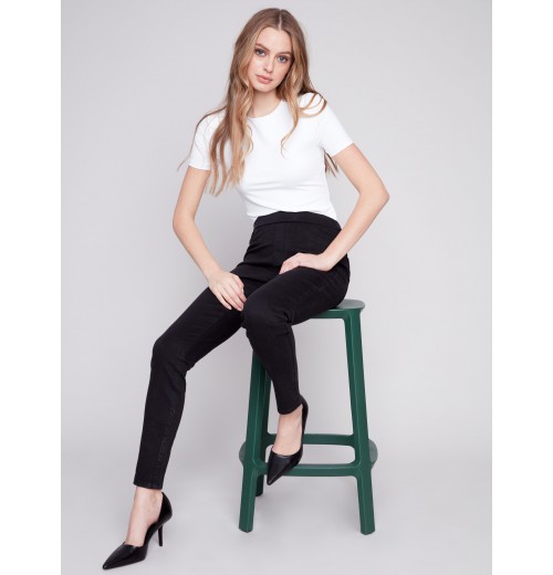 Twill Pull-On Pants - Black Twill Pull-On Pants - Black