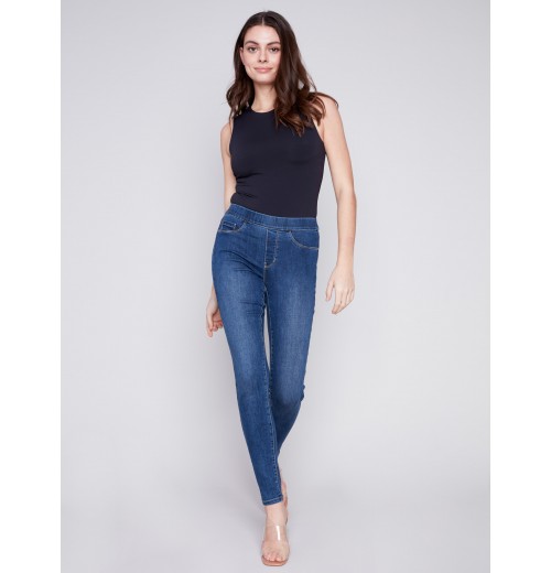 Denim Pull-On Pants - Indigo Denim Pull-On Pants - Indigo