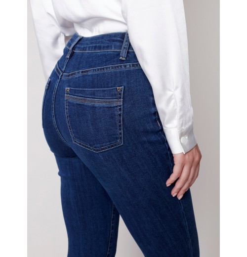 Jeans with Side Zipper - Indigo Jeans with Side Zipper - Indigo