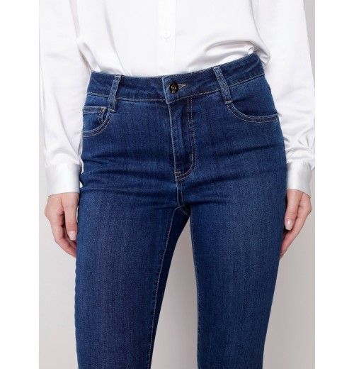 Jeans with Side Zipper - Indigo Jeans with Side Zipper - Indigo