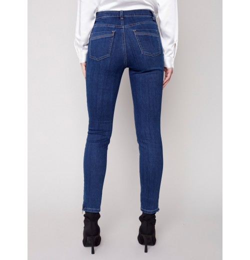Jeans with Side Zipper - Indigo Jeans with Side Zipper - Indigo