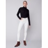 Twill Pants with Side Zipper - Natural Twill Pants with Side Zipper - Natural