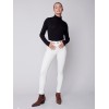 Twill Pants with Side Zipper - Natural Twill Pants with Side Zipper - Natural