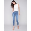 Frayed Hem Denim Pants - Medium Blue Frayed Hem Denim Pants - Medium Blue