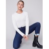 Long-Sleeved Top with Foil Print Detail - Cream Long-Sleeved Top with Foil Print Detail - Cream
