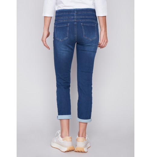 Knit Denim Jogger Pants - Indigo Knit Denim Jogger Pants - Indigo