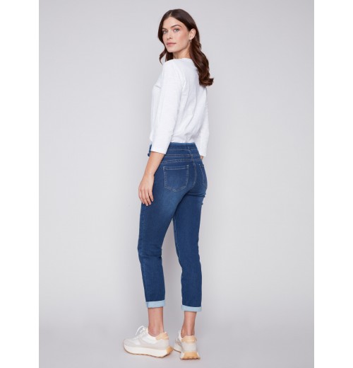 Knit Denim Jogger Pants - Indigo Knit Denim Jogger Pants - Indigo