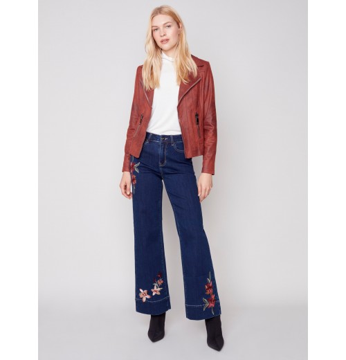 Vintage Faux Leather Perfecto Jacket - Cinnamon Vintage Faux Leather Perfecto Jacket - Cinnamon