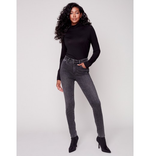 Skinny Jeans with Rhinestones - Charcoal Skinny Jeans with Rhinestones - Charcoal