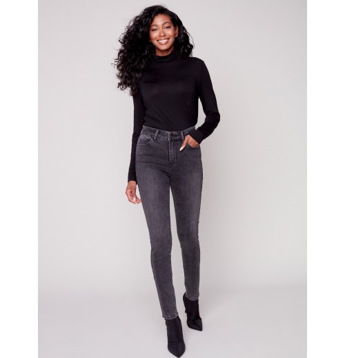 Skinny Jeans with Rhinestones - Charcoal Skinny Jeans with Rhinestones - Charcoal
