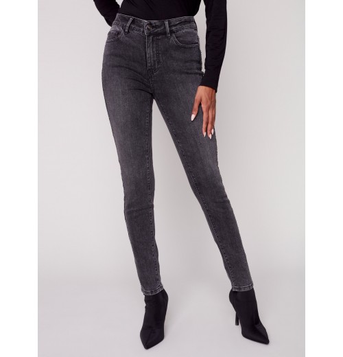 Skinny Jeans with Rhinestones - Charcoal Skinny Jeans with Rhinestones - Charcoal