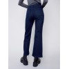 Flare Pull-on Jeans with Decorative Buttons - Blue Black Flare Pull-on Jeans with Decorative Buttons - Blue Black