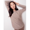 Knit Sweater with Back Lace-up Detail - Truffle Knit Sweater with Back Lace-up Detail - Truffle
