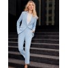 Side Slit Tapered Pants - Sky Side Slit Tapered Pants - Sky