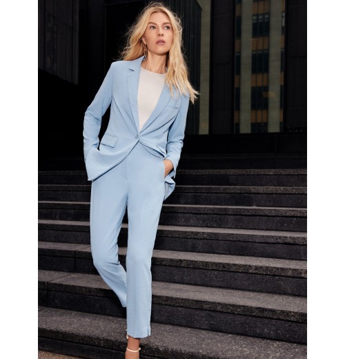 Side Slit Tapered Pants - Sky Side Slit Tapered Pants - Sky