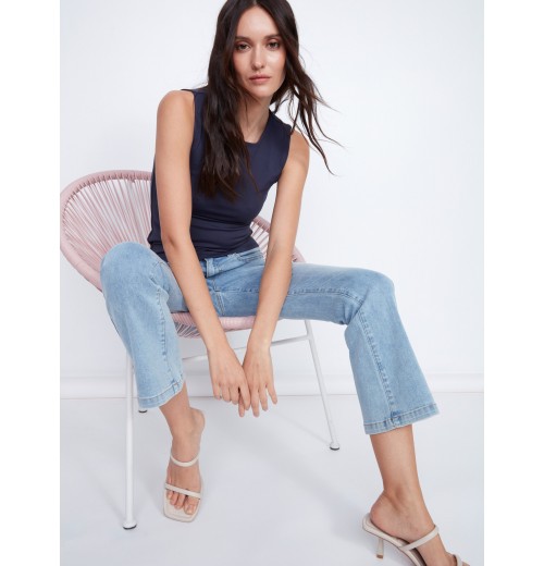 Bootcut Stretch Denim Pants - Light Blue Bootcut Stretch Denim Pants - Light Blue