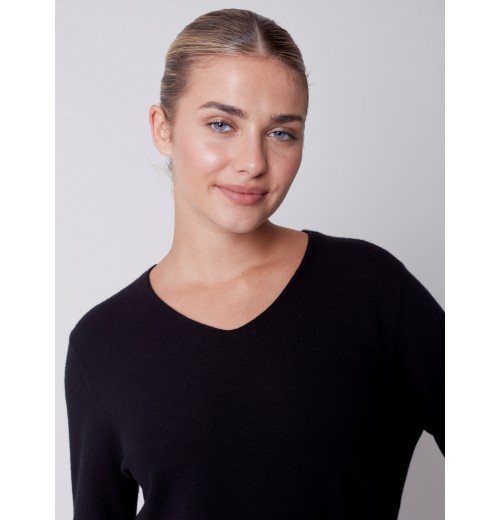 Basic V-Neck Sweater - Black Basic V-Neck Sweater - Black