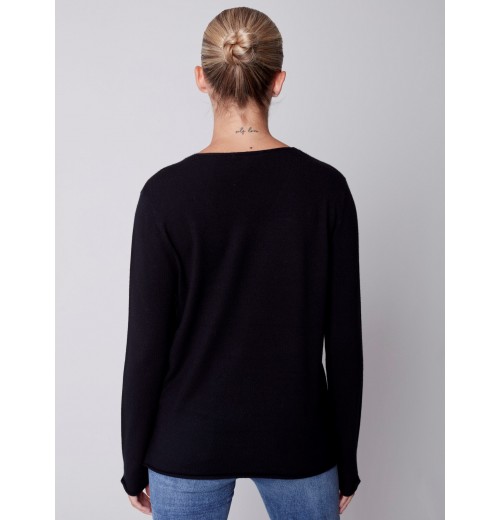 Basic V-Neck Sweater - Black Basic V-Neck Sweater - Black