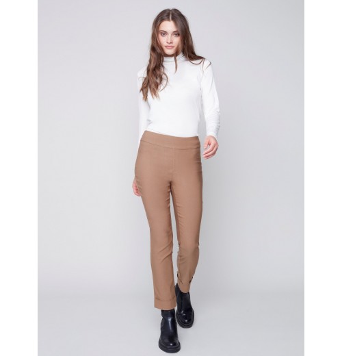 Bengaline Pull-on Pants with Cuff - Truffle Bengaline Pull-on Pants with Cuff - Truffle